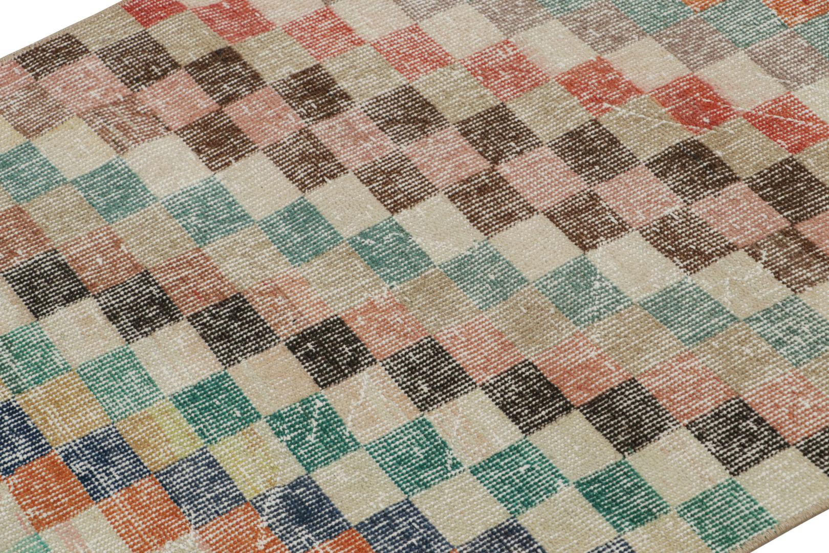 Vintage Zeki Múren Cubist Pattern Rug
