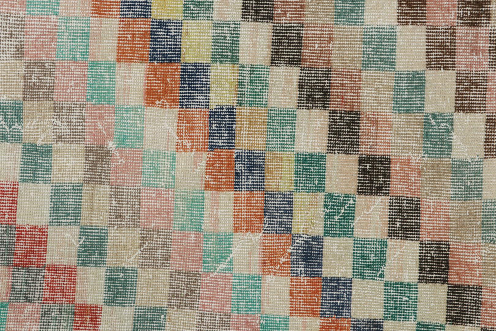 Vintage Zeki Múren Cubist Pattern Rug