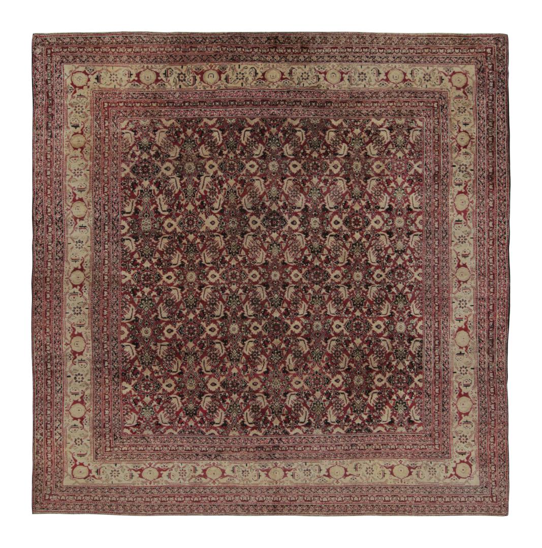 Antique Agra Square Rug