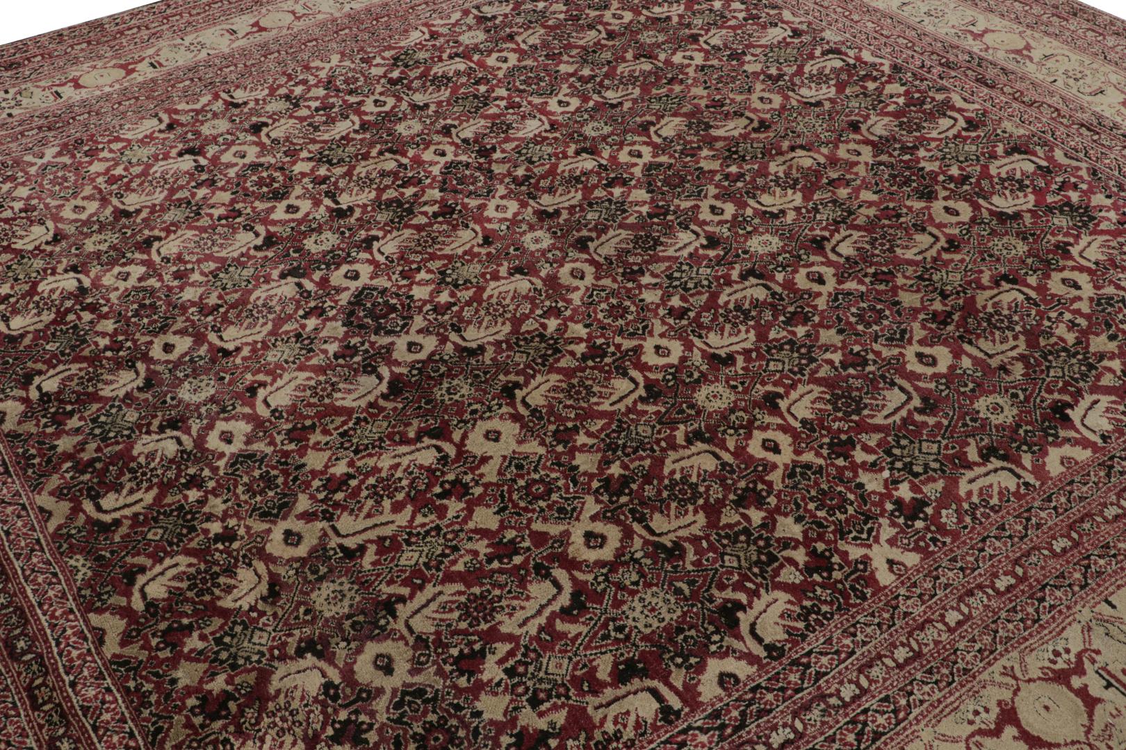 Antique Agra Square Rug