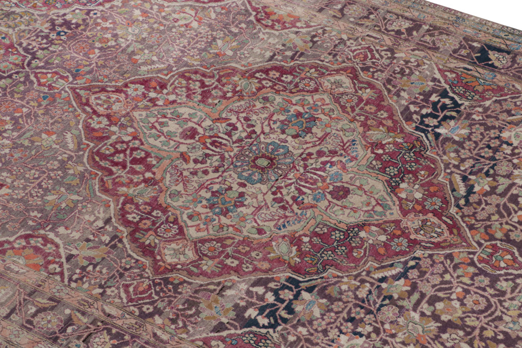 Antique Persian Kashan Rug