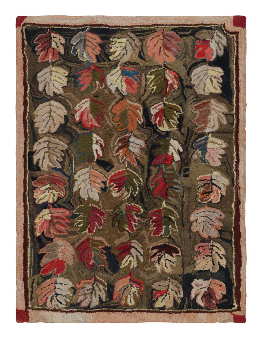 Antique Hooked Pictorial Rug