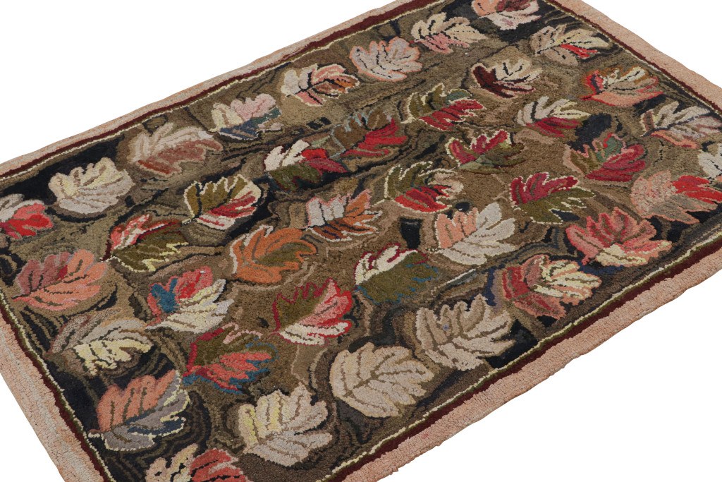 Antique Hooked Pictorial Rug