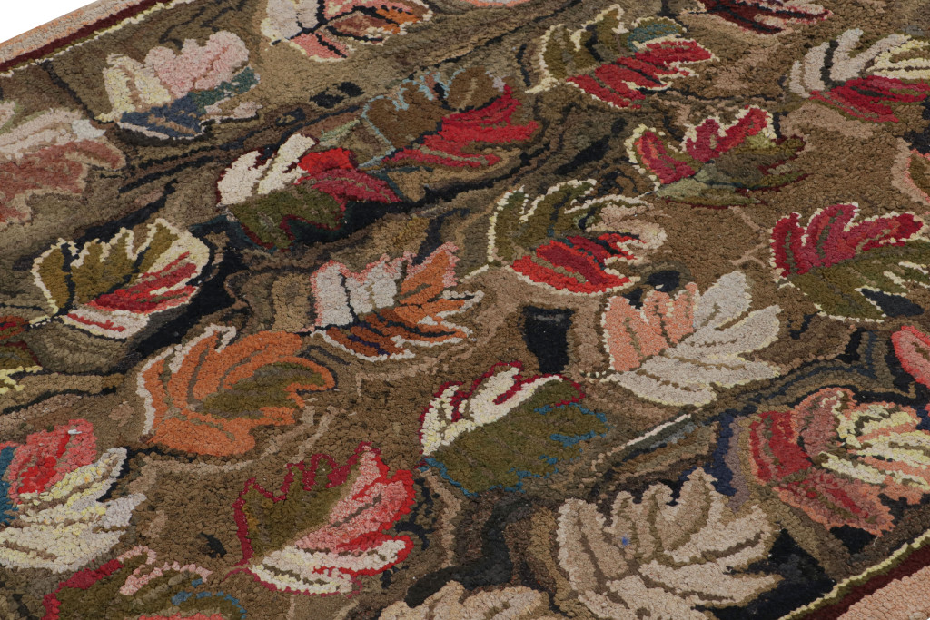 Antique Hooked Pictorial Rug