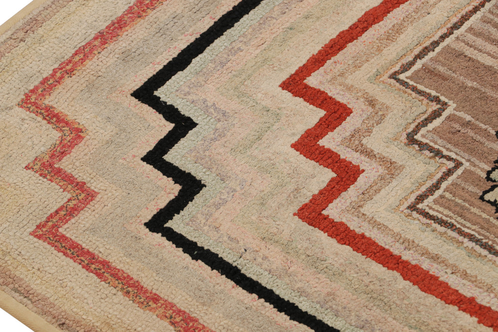 Antique Hooked Bird Pictorial Rug