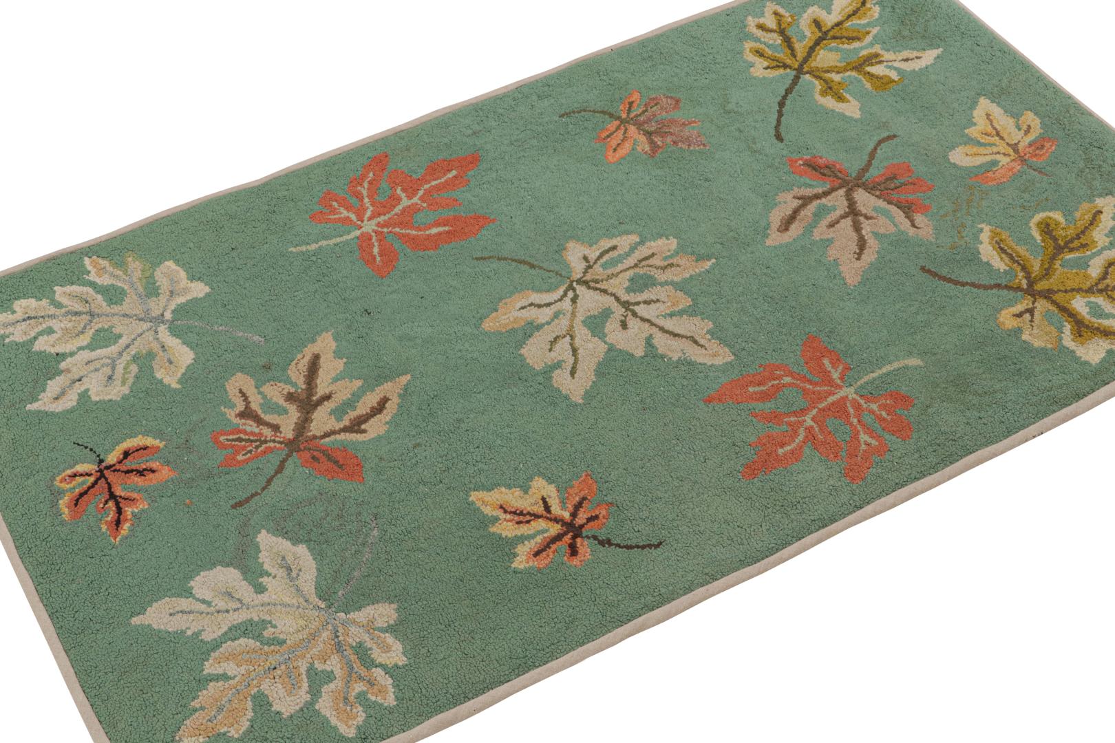 Antique Hooked Pictorial Rug