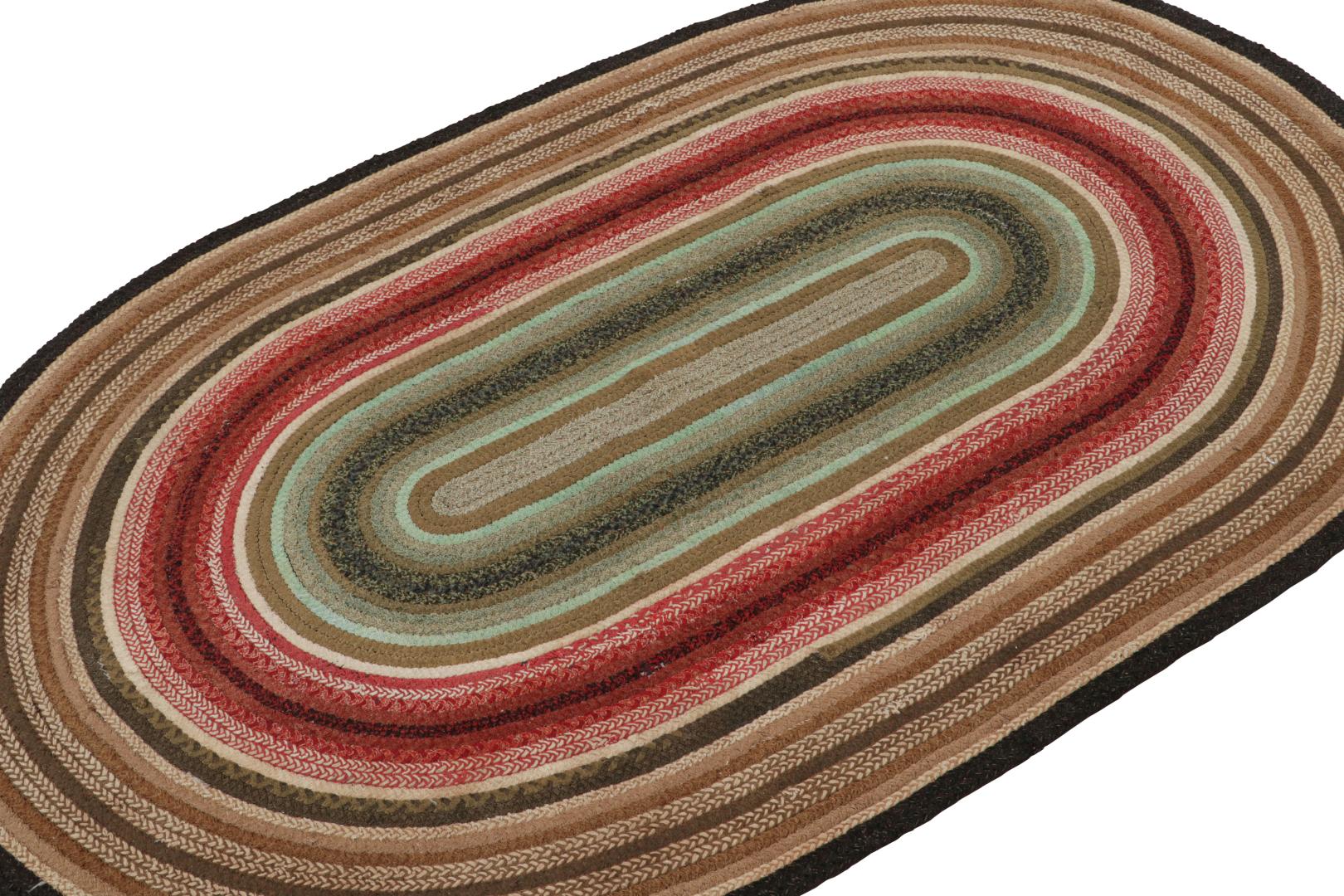 Antique Hooked Oval Rug