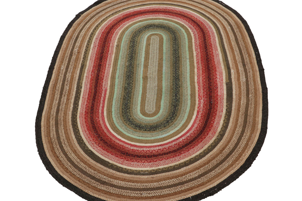 Antique Hooked Oval Rug