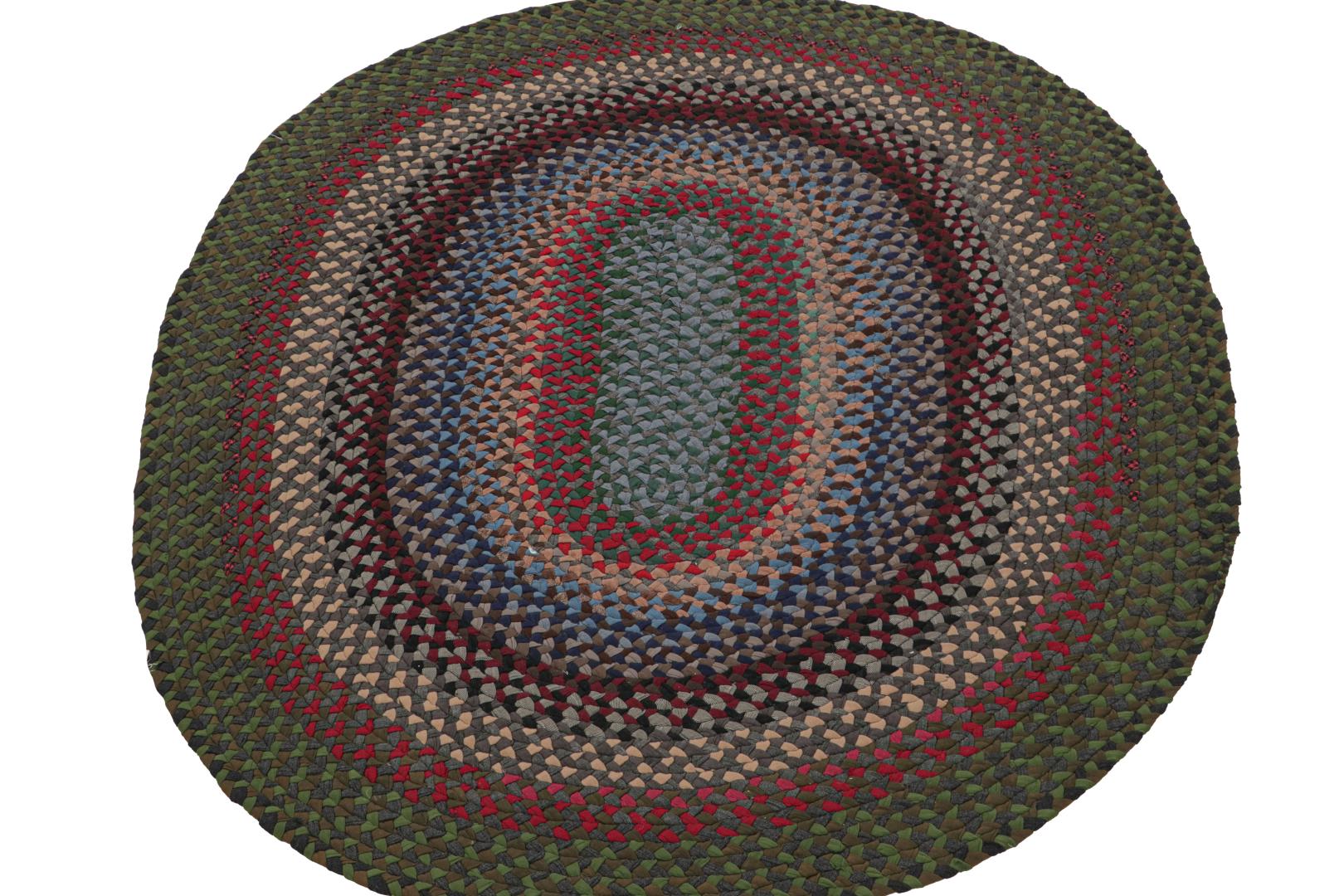 Antique Hooked Oval Rug