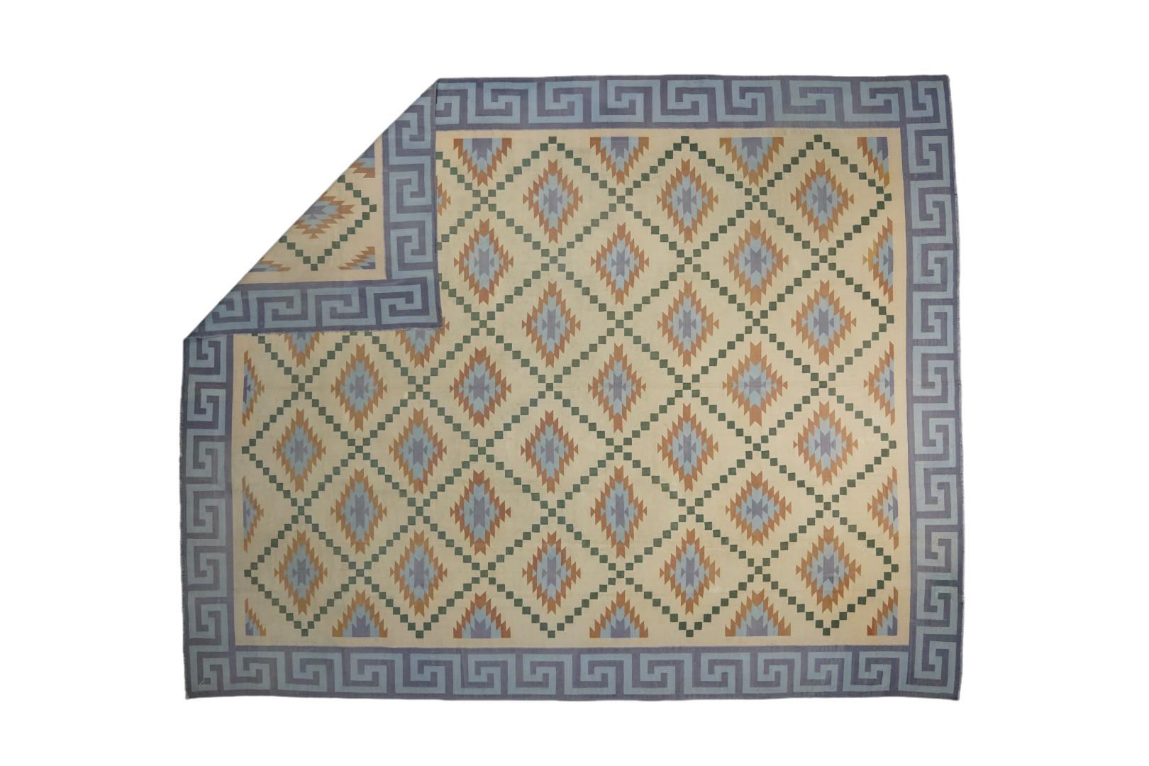 Vintage Dhurrie Geometric Rug
