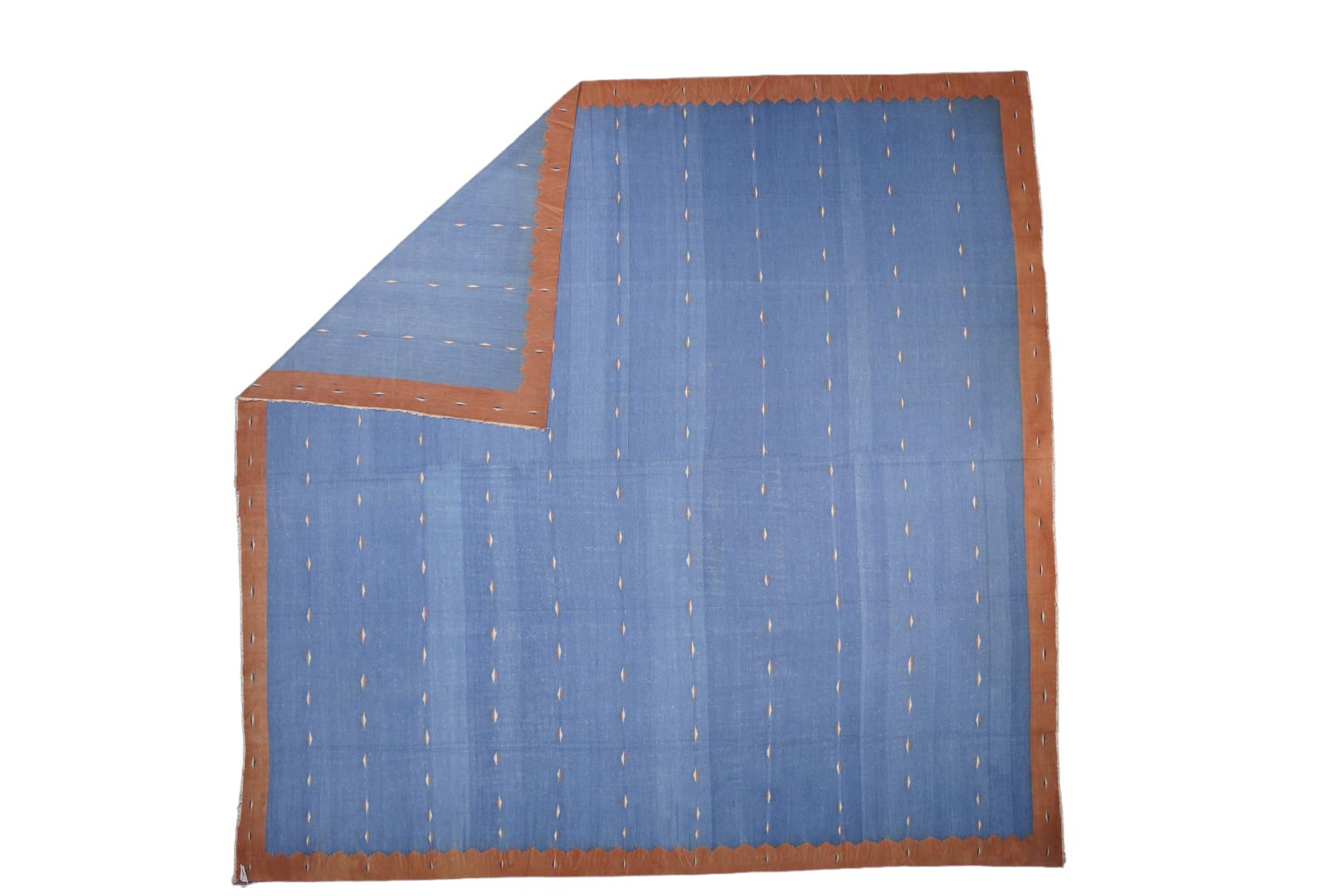 Vintage Dhurrie Square Rug