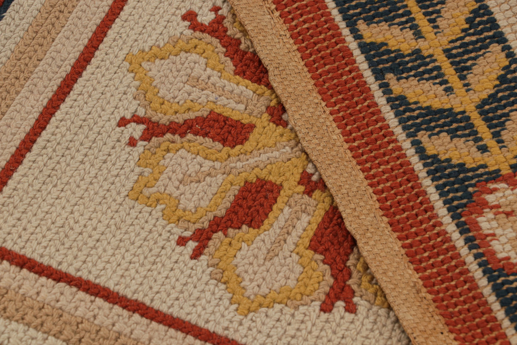 Antique Arraiolos Needlepoint Runner Rug