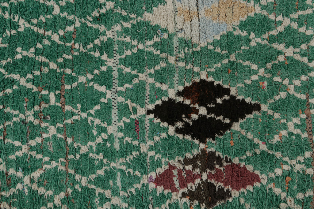 Vintage Moroccan Diamond Geometric Rug