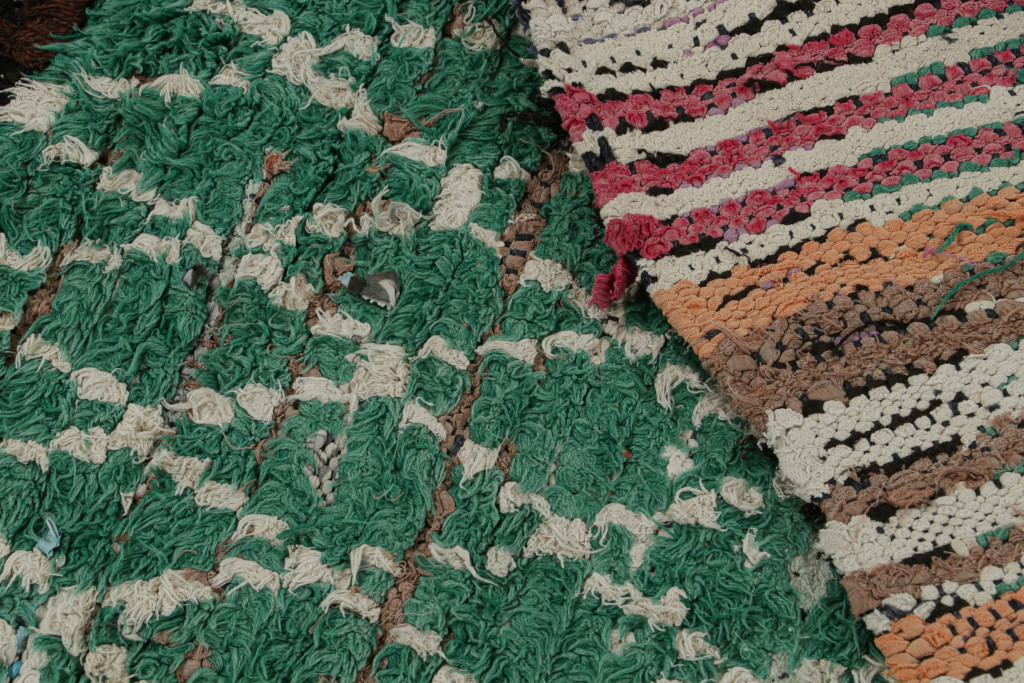 Vintage Moroccan Diamond Geometric Rug
