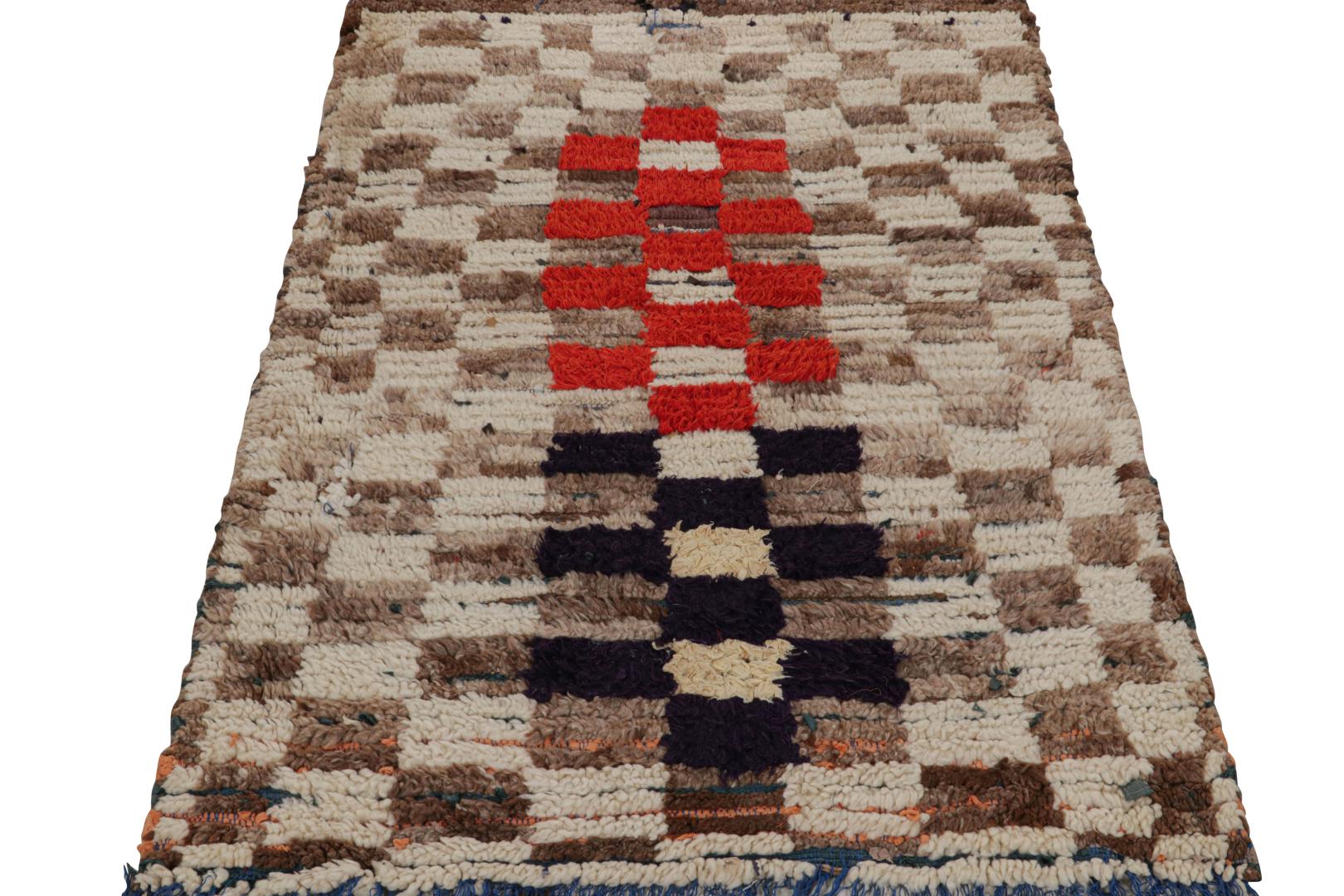 Vintage Moroccan Geometric Rug