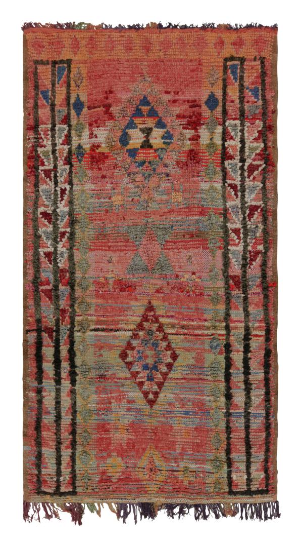Vintage Moroccan Geometric Rug
