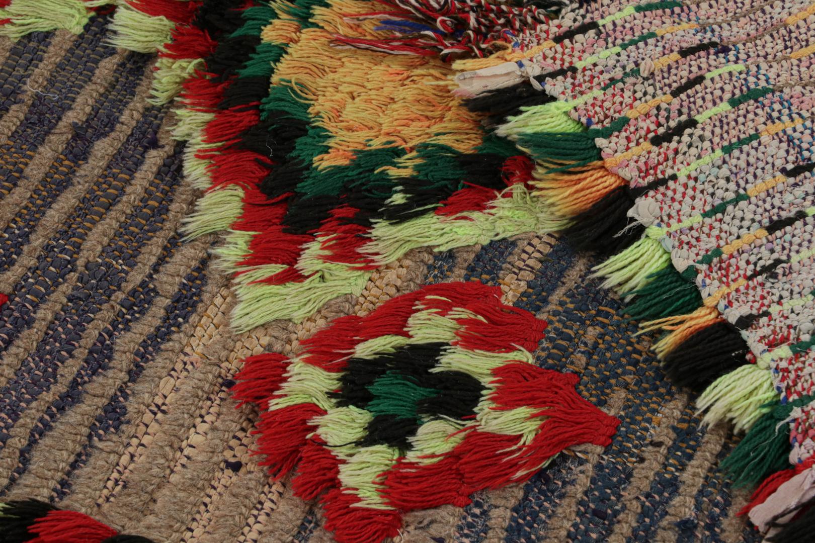 Vintage Moroccan Geometric Runner Rug