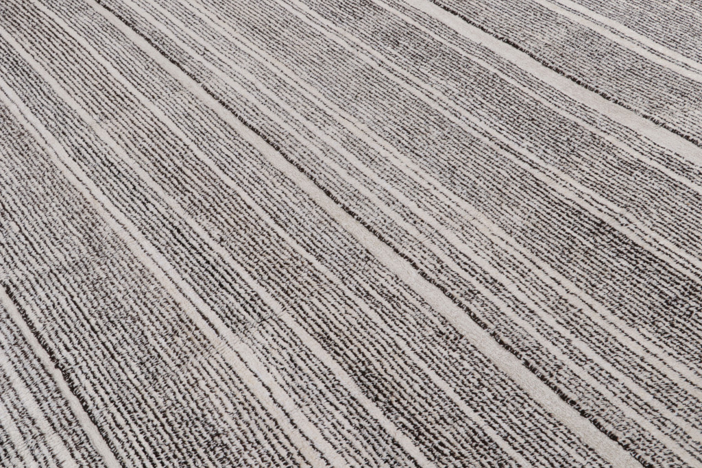 Contemporary Rug with Stripes and Gradation “Sky”