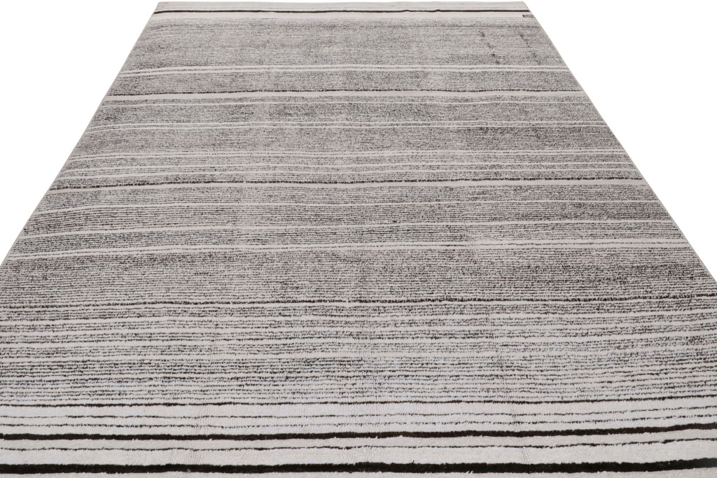 Contemporary Rug with Stripes and Gradation “Sky”