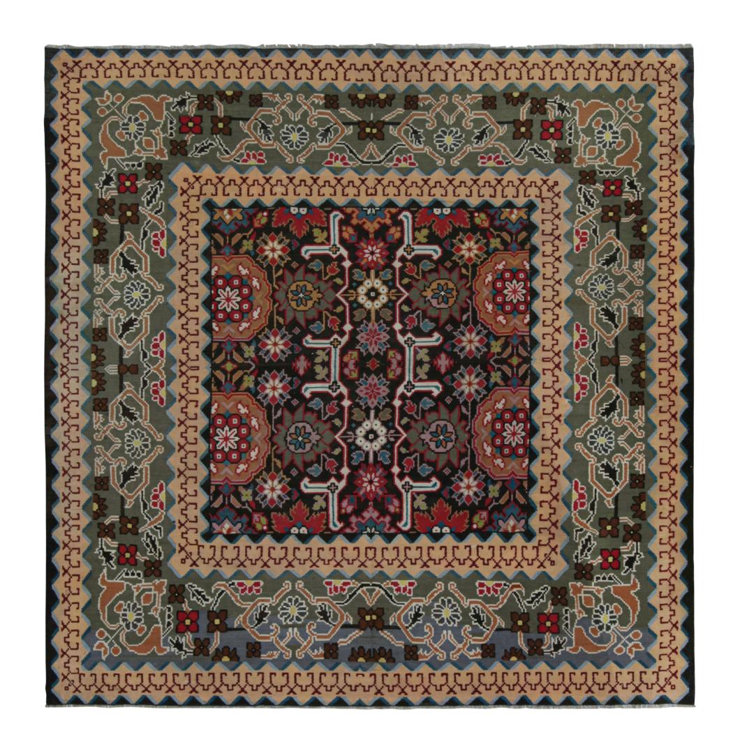 Vintage Turkish Square Kilim