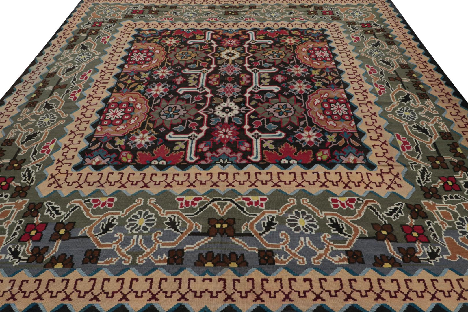 Vintage Turkish Square Kilim