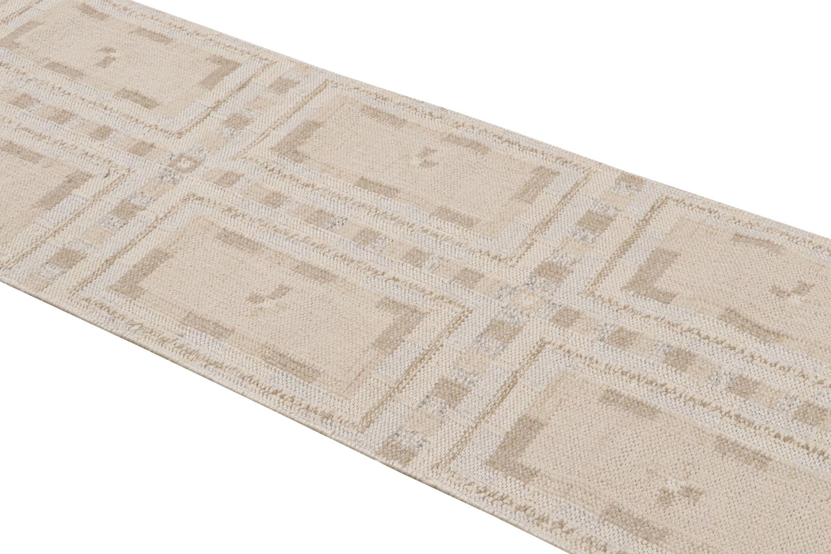 Scandinavian Runner Rug with Geometric Patterns