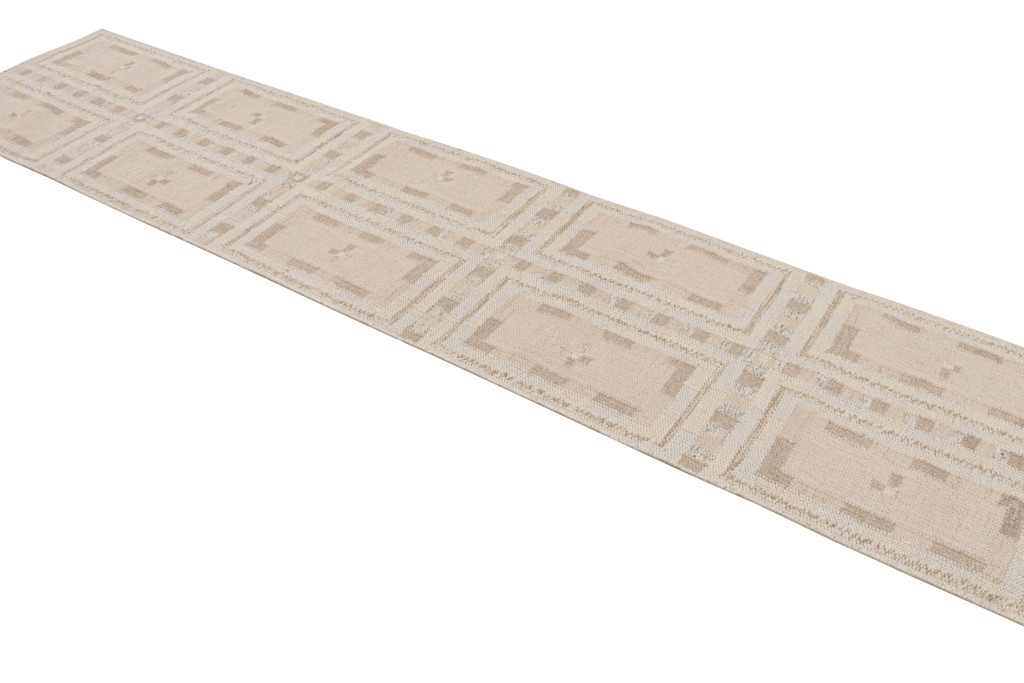 Scandinavian Runner Rug with Geometric Patterns