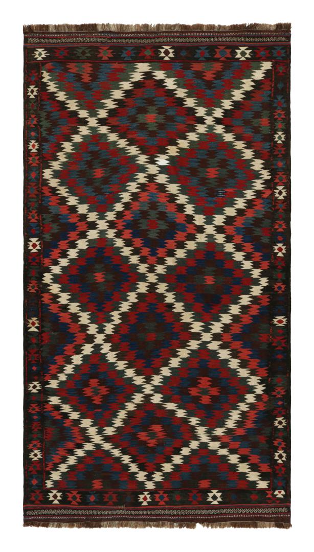 Vintage Kilim with Geometric Patterns