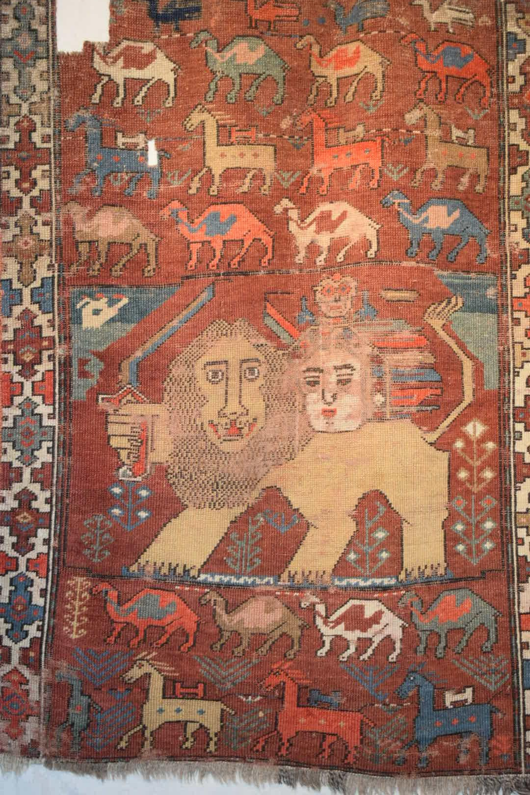 Tribal Rug with Animal Pictorials