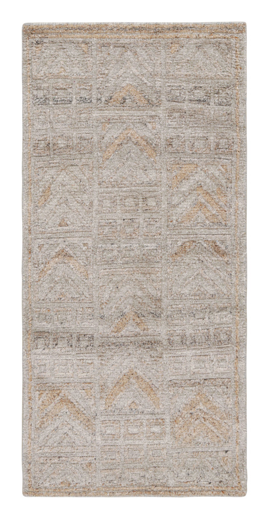 Rug & Kilim’s Outdoor Scandinavian Runner Rug with Gray Geometric Patterns