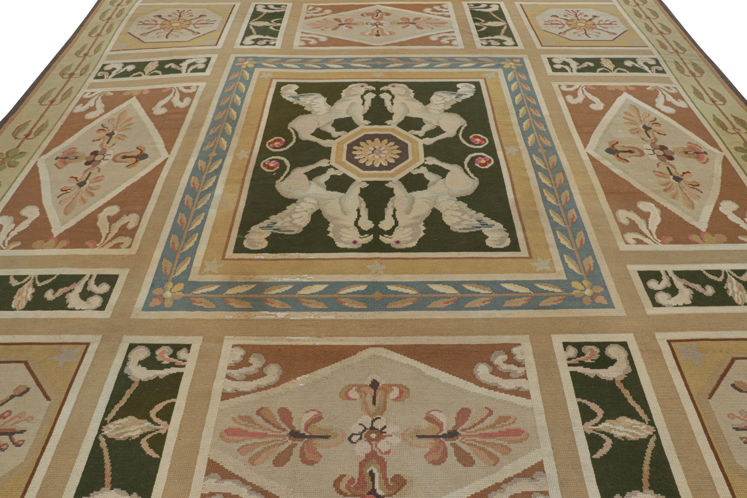 Oversized Antique Portuguese Needlepoint Rug