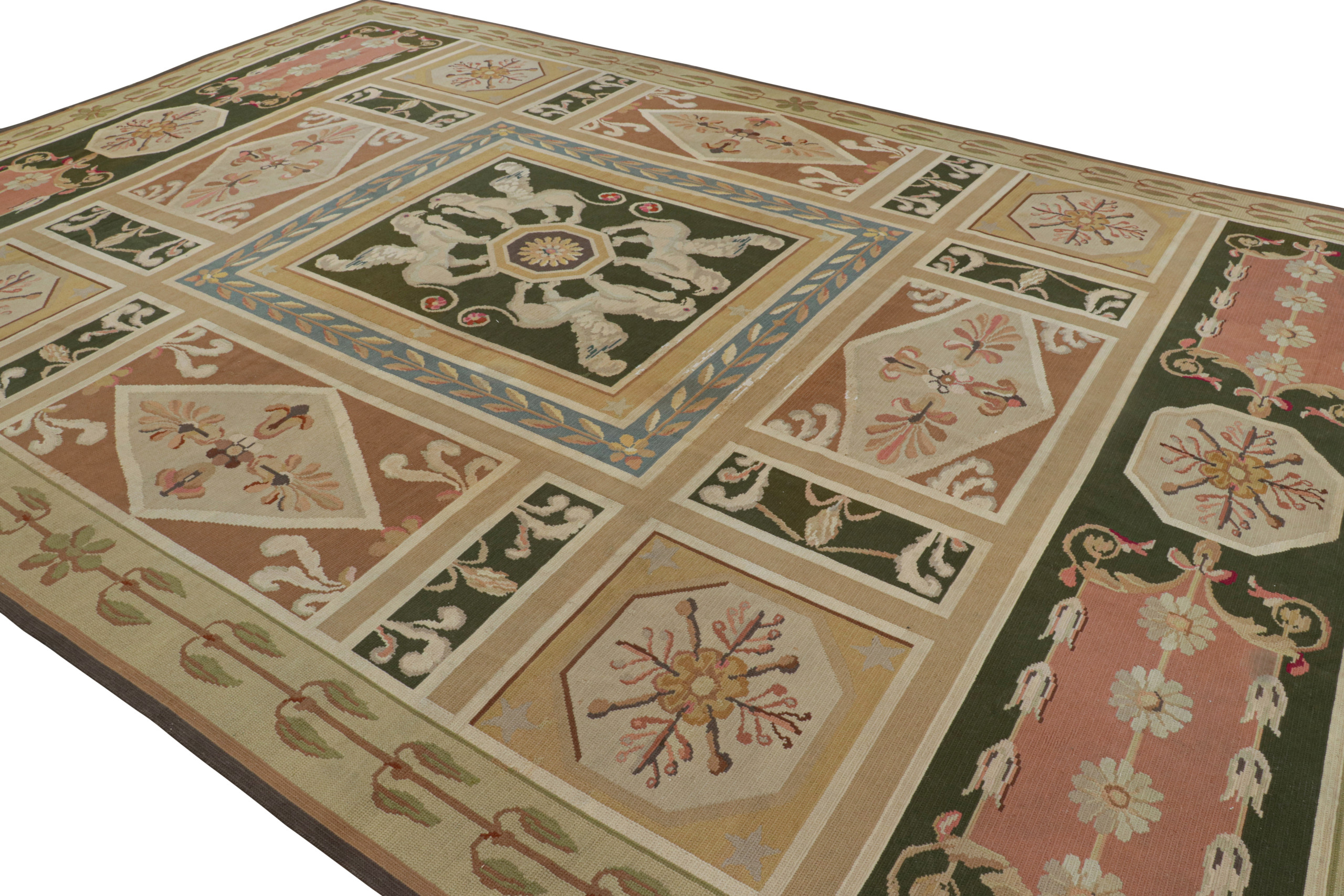 Oversized Antique Portuguese Needlepoint Rug