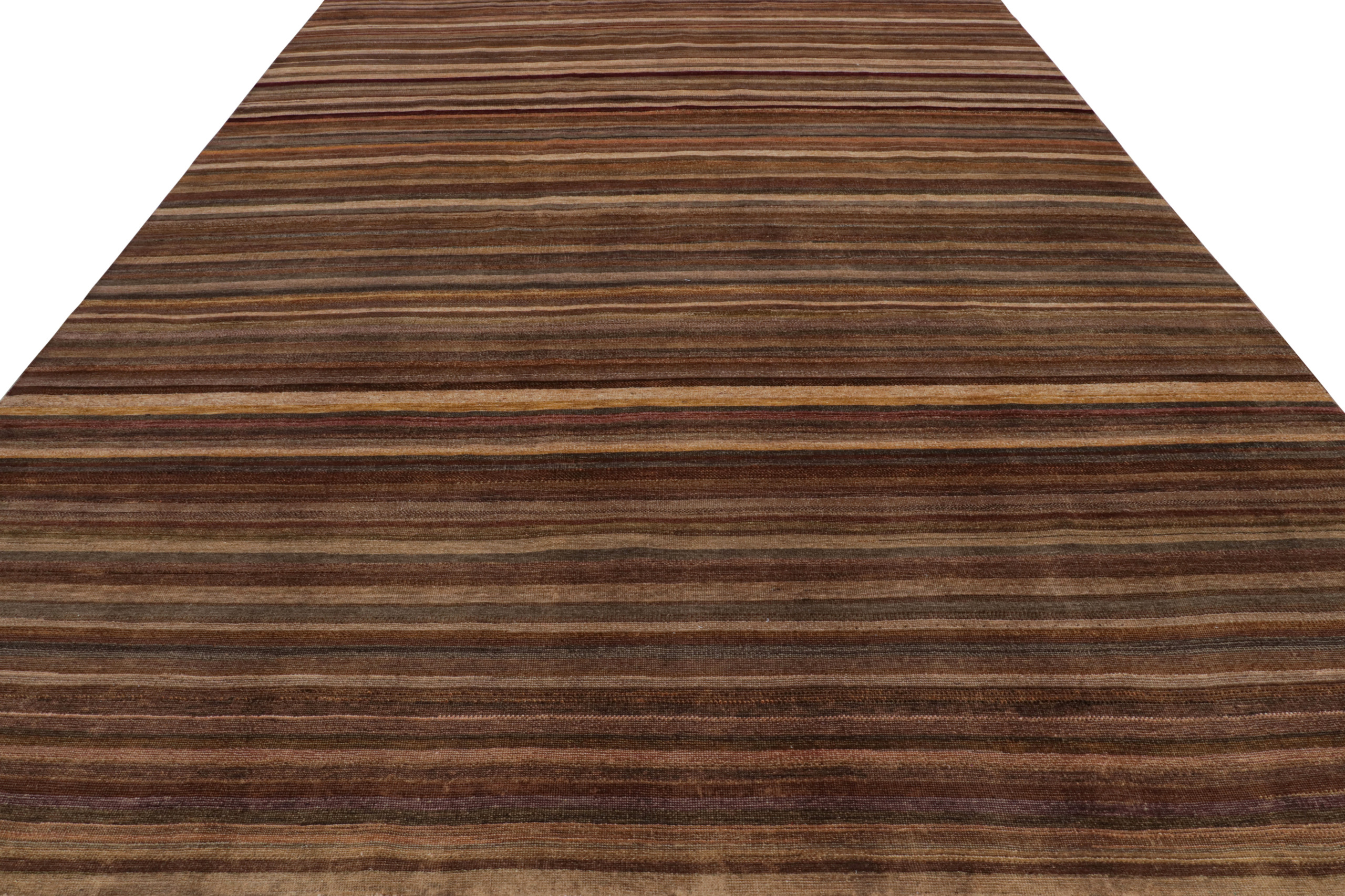 Modern Textural Striped Rug