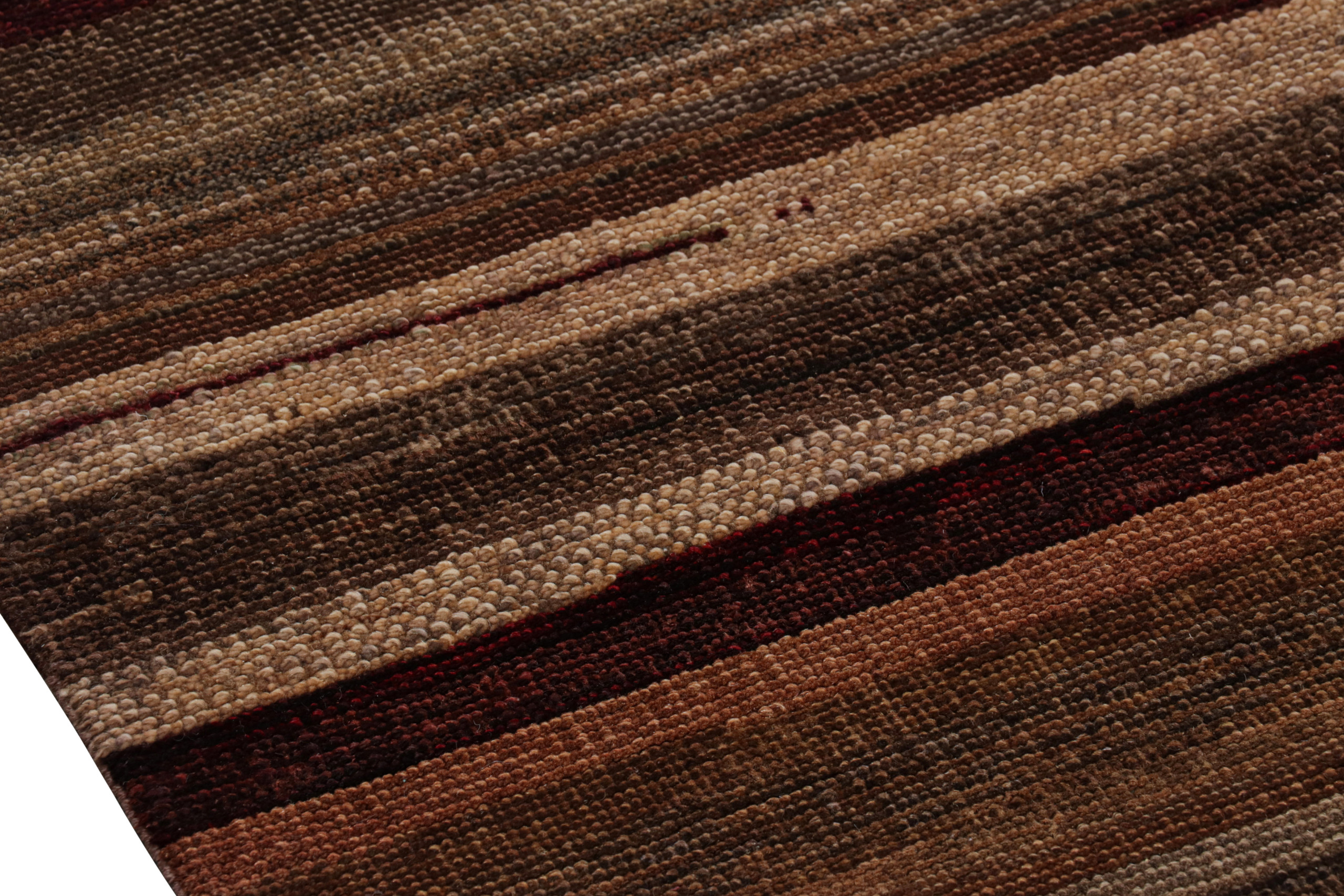 Modern Textural Striped Rug