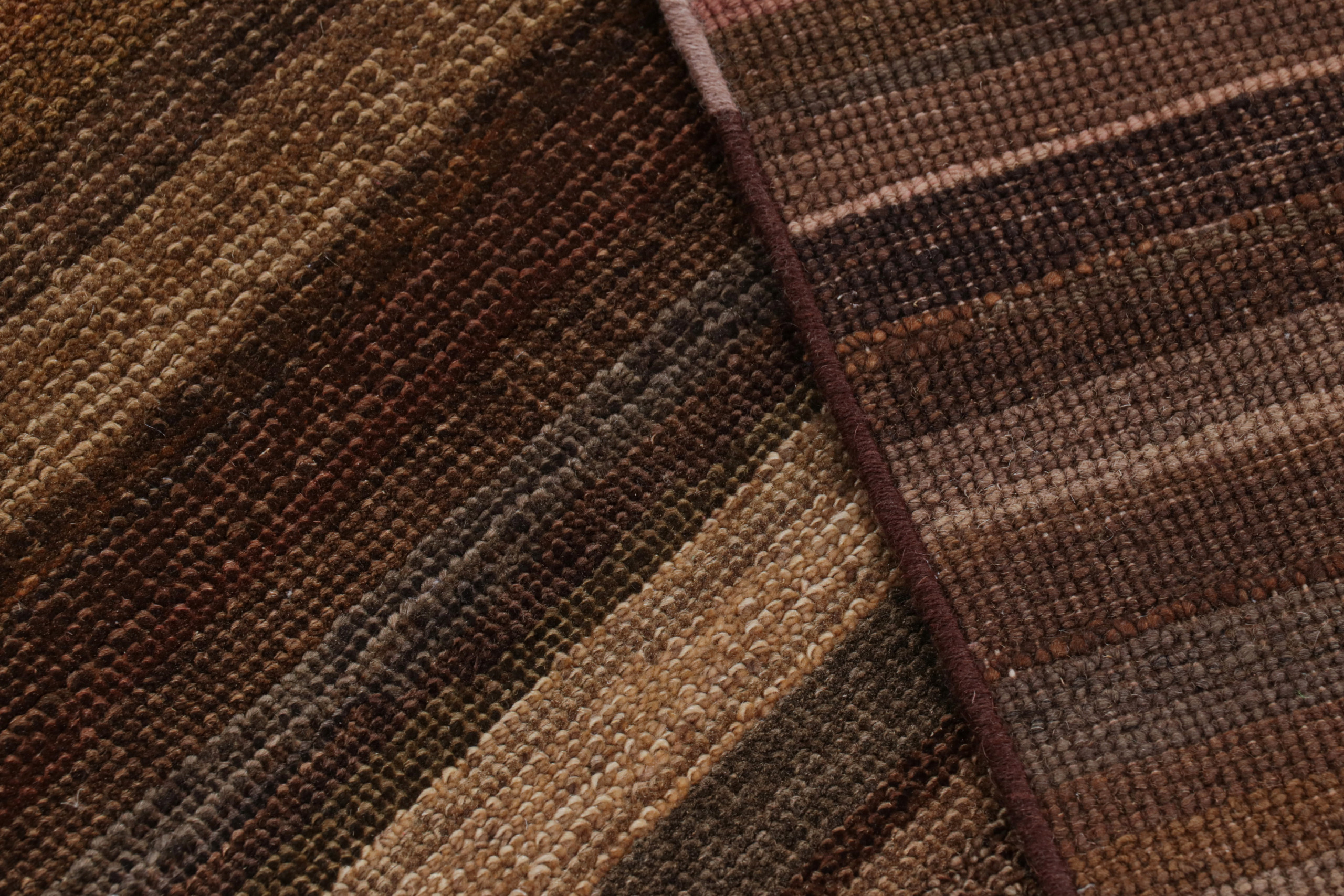 Modern Textural Striped Rug