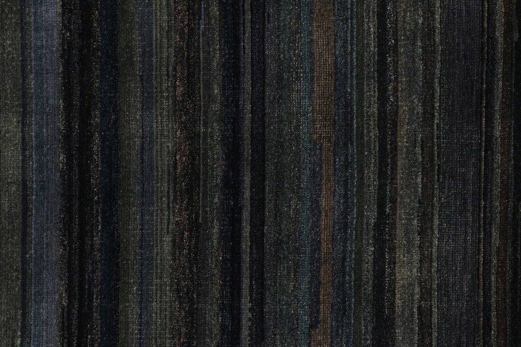 Modern Textural Striped Rug