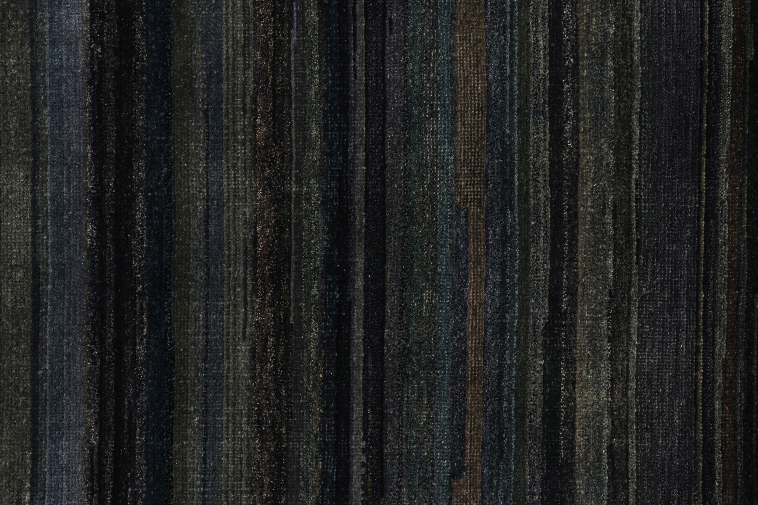 Modern Textural Striped Rug