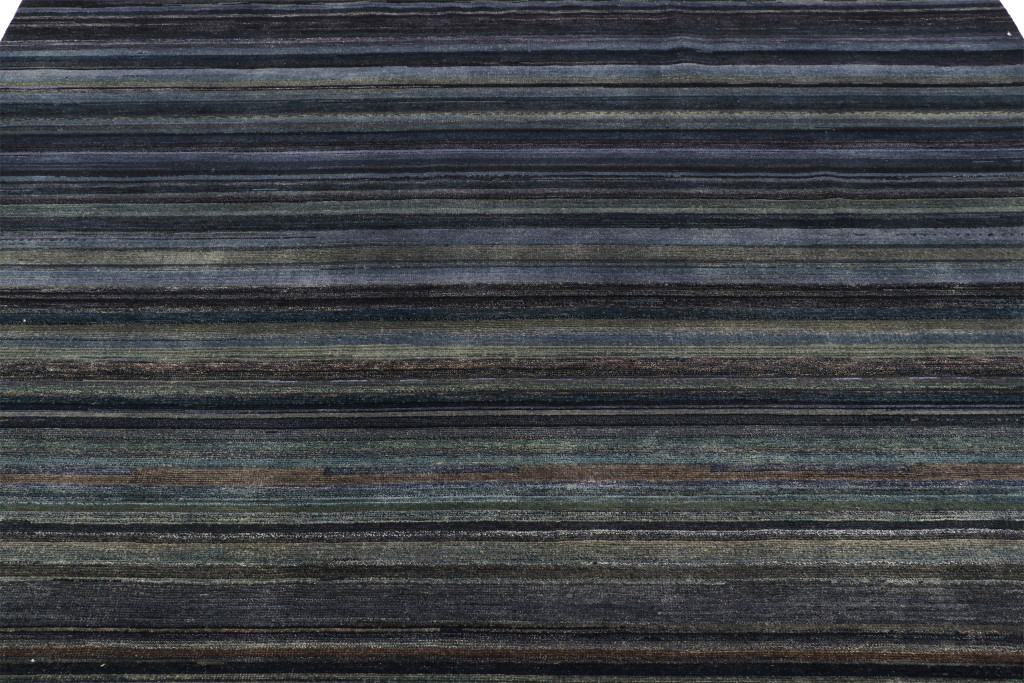 Modern Textural Striped Rug