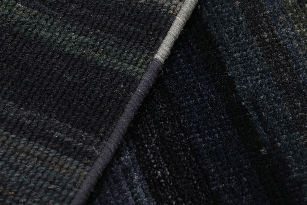 Modern Textural Striped Rug