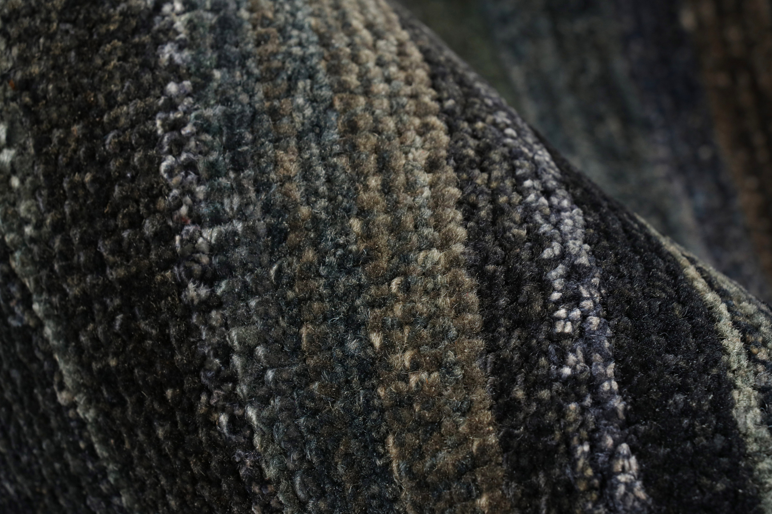 Modern Textural Striped Rug
