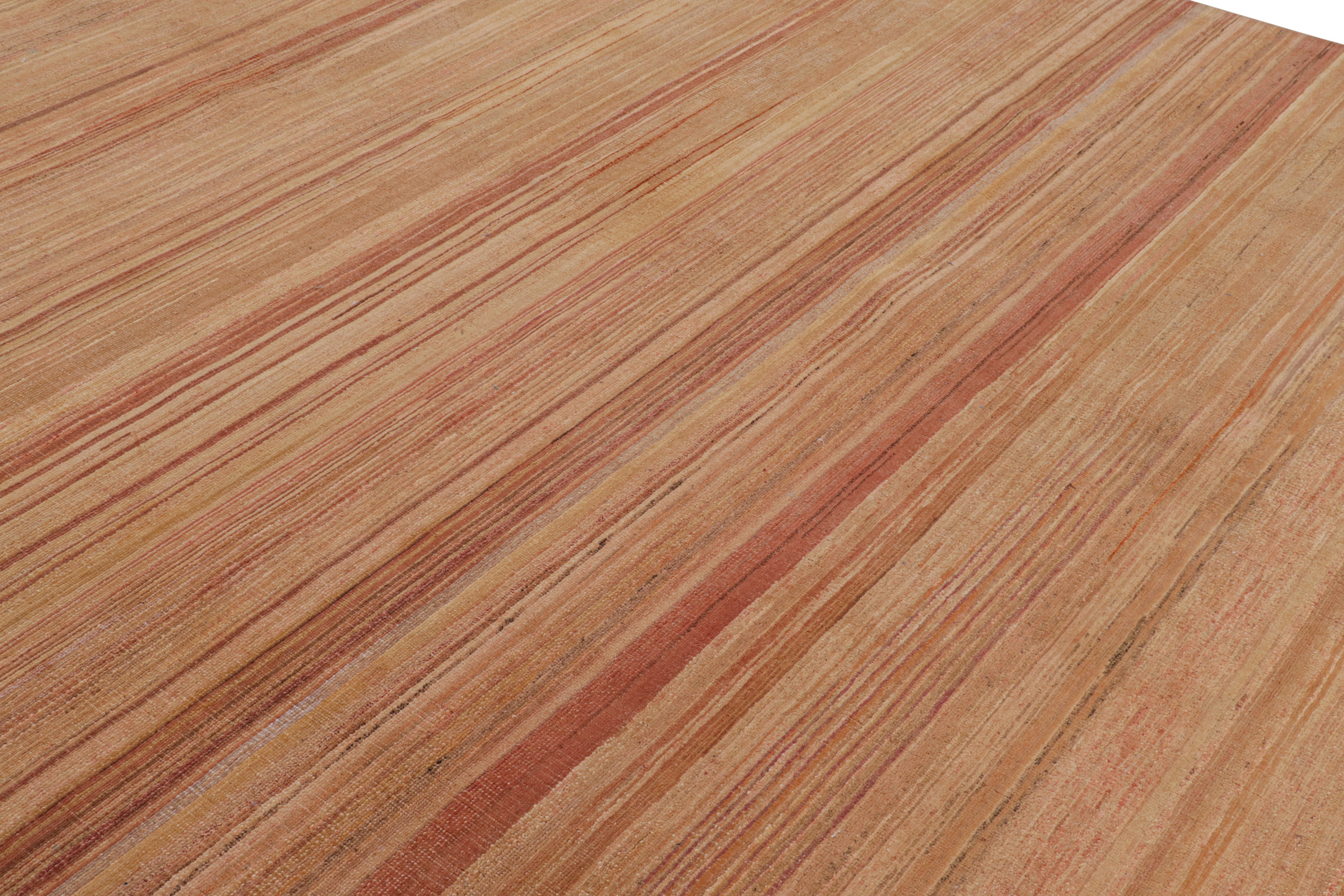 Modern Textural Striped Rug
