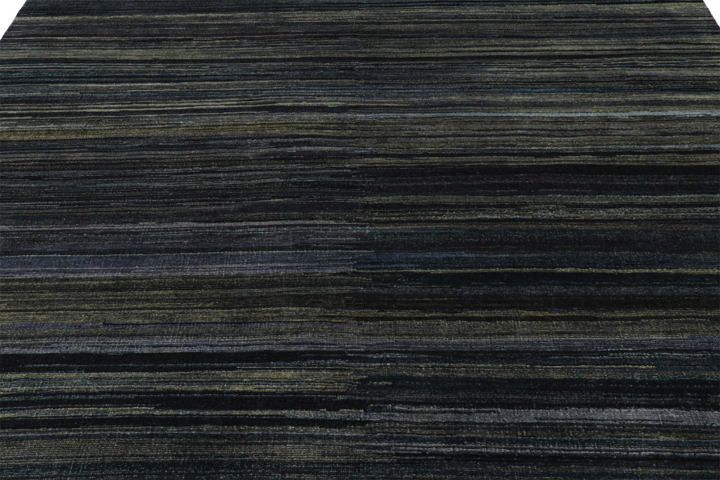 Modern Textural Striped Rug