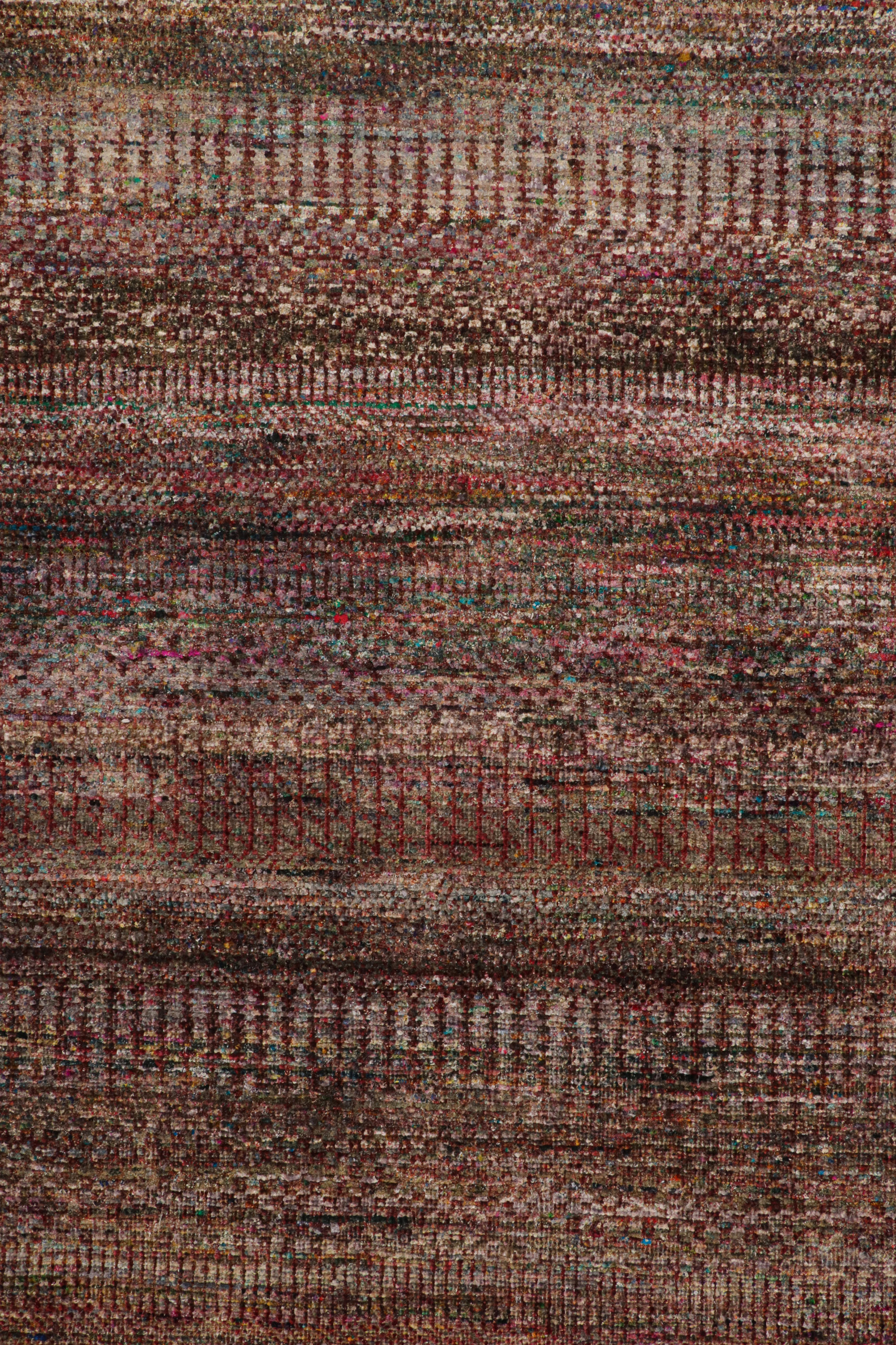 Modern Textural Striped Rug