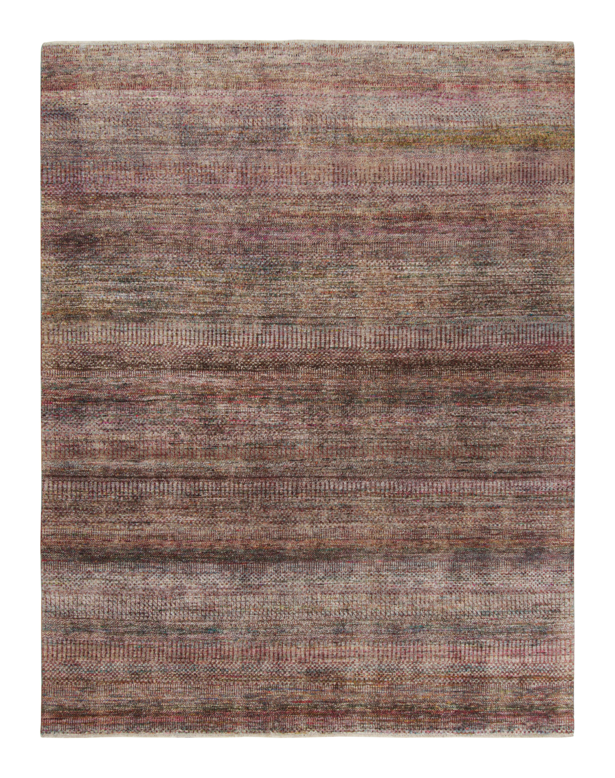 Modern Textural Striped Rug