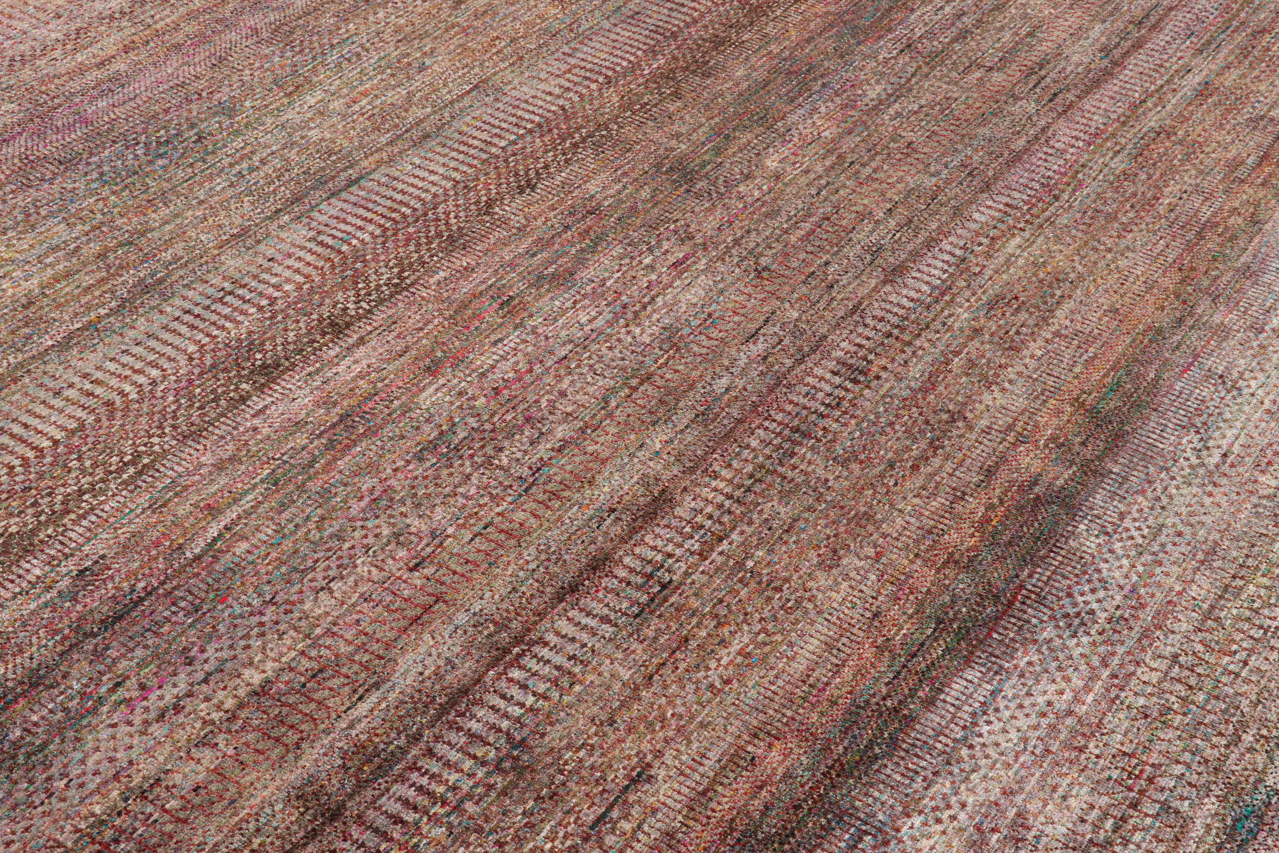 Modern Textural Striped Rug