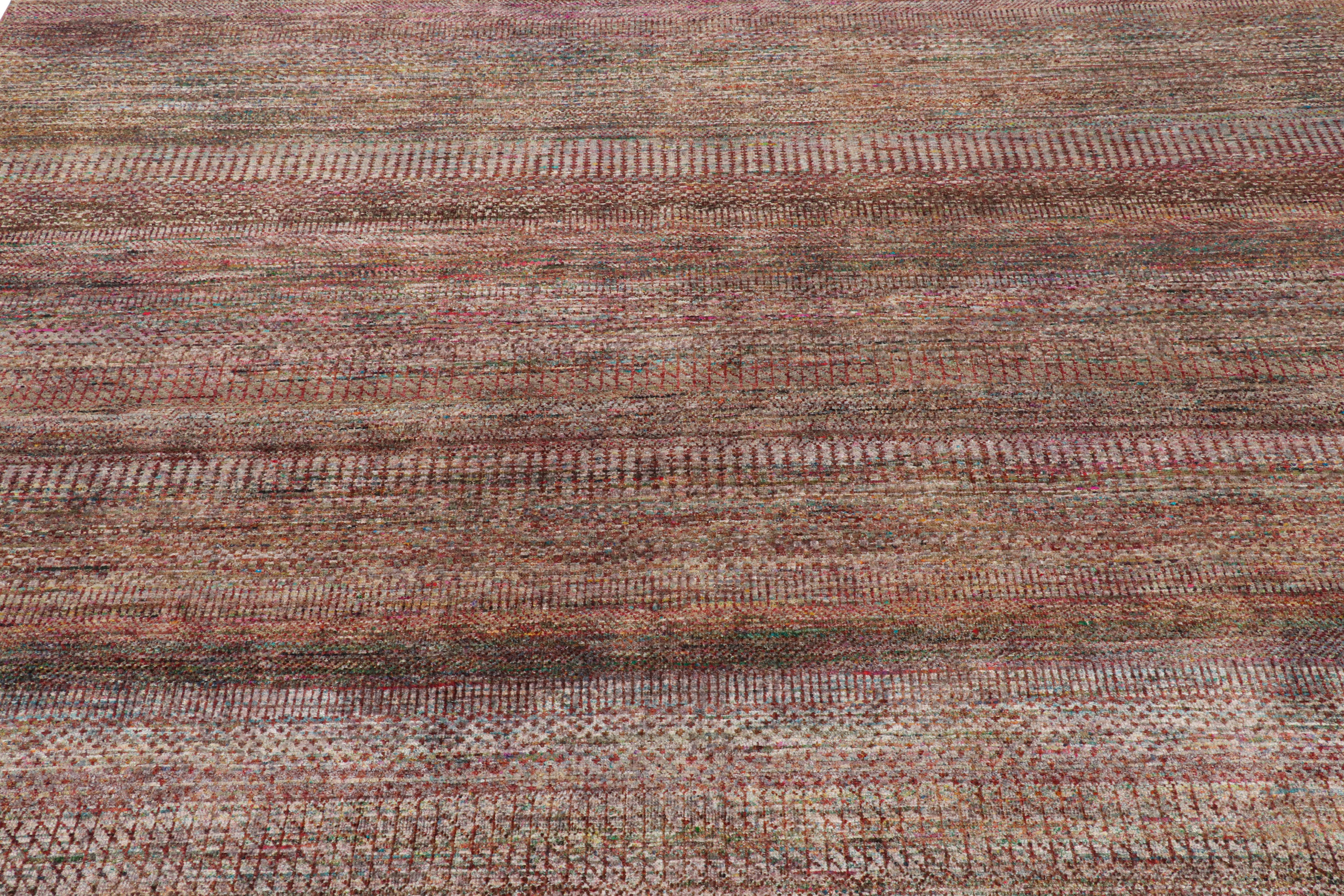 Modern Textural Striped Rug