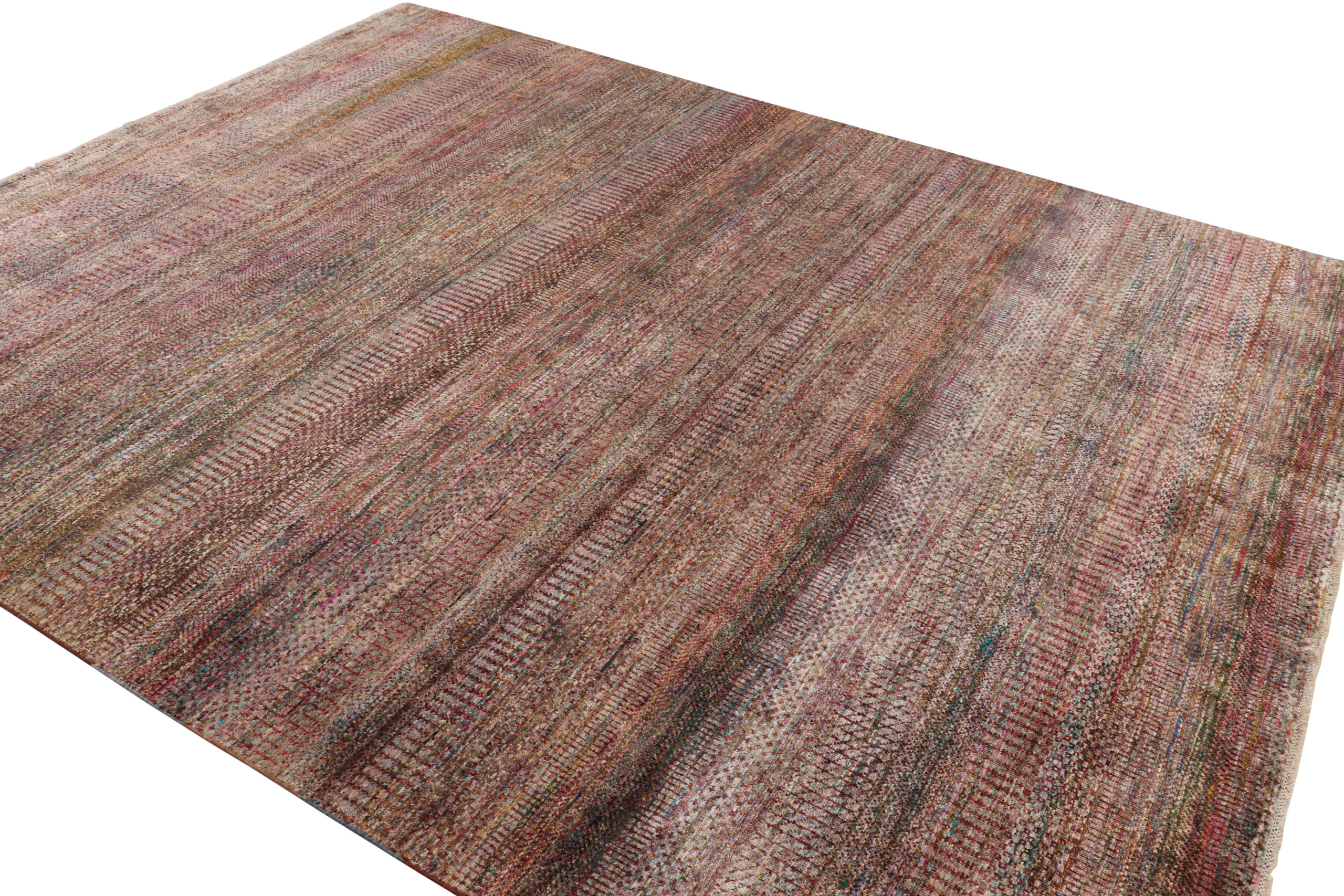 Modern Textural Striped Rug