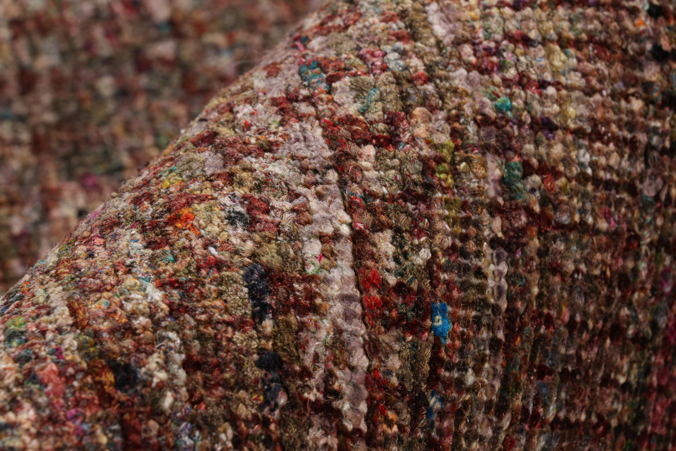 Modern Textural Striped Rug