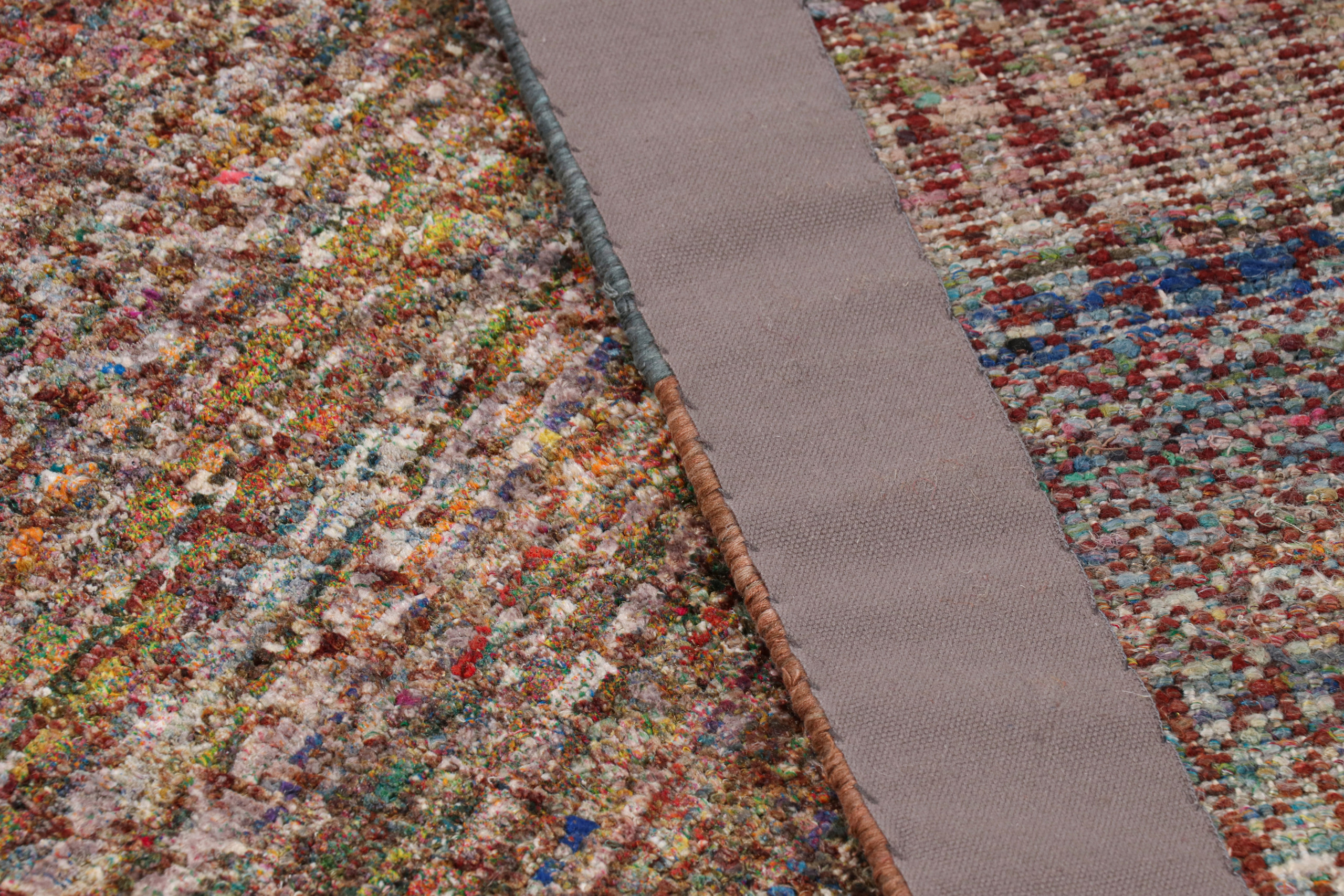 Modern Textural Striped Rug