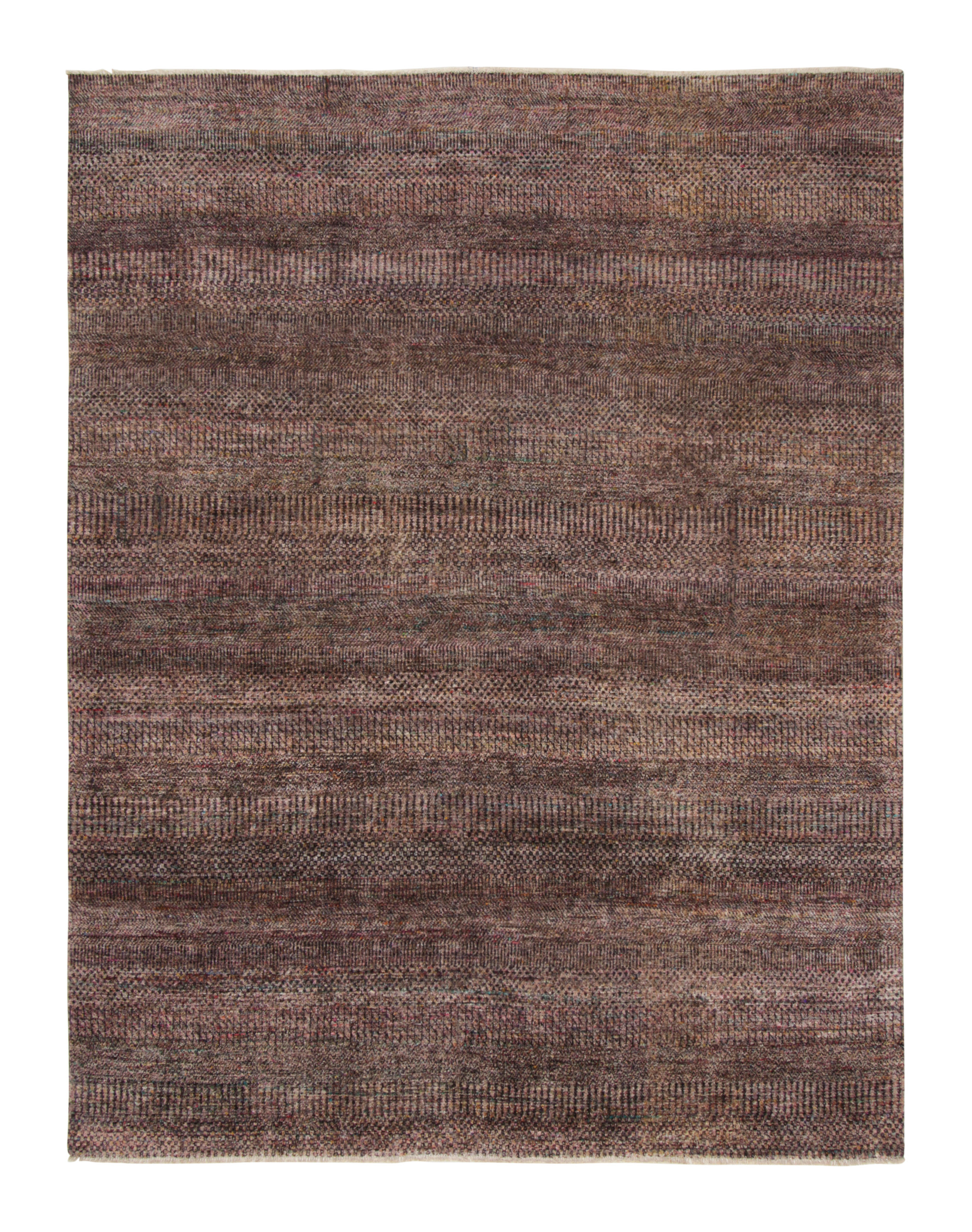 Modern Textural Striped Rug